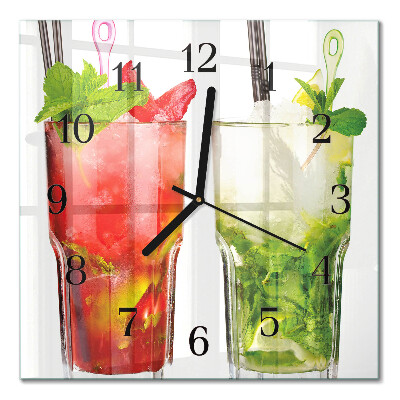 Firkantet glas vægur Cocktails