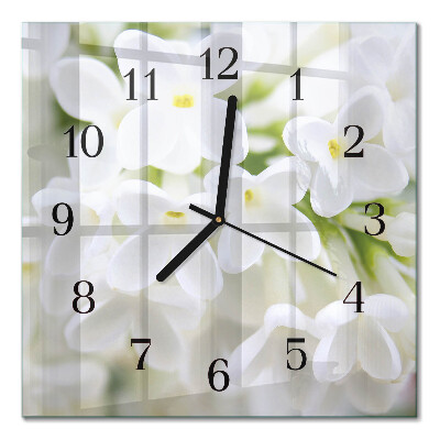 Glas vægur Blomster