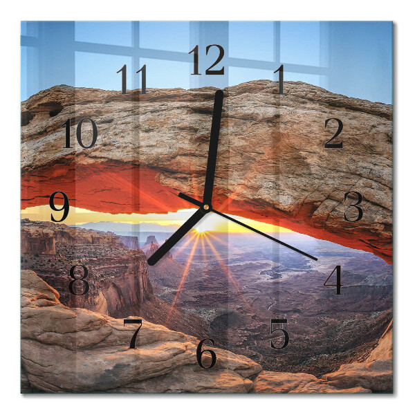 Firkantet glas vægur Grand Canyon