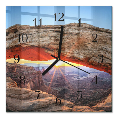 Firkantet glas vægur Grand Canyon