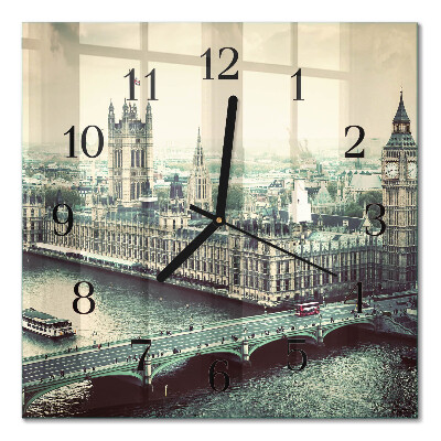 Firkantet glas vægur London