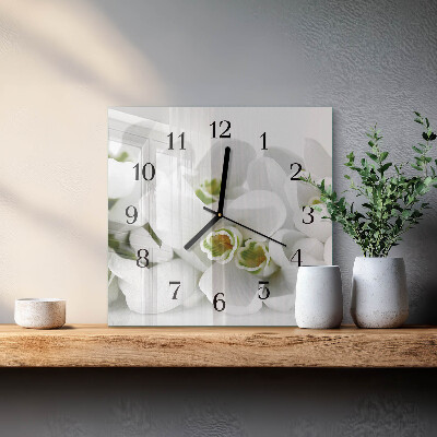 Glas vægur Blomster