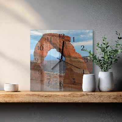Firkantet glas vægur Grand Canyon