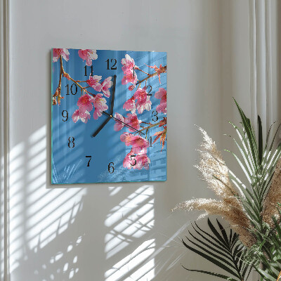 Glas vægur Blomster