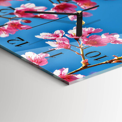 Glas vægur Blomster