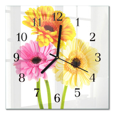 Glas vægur Blomster