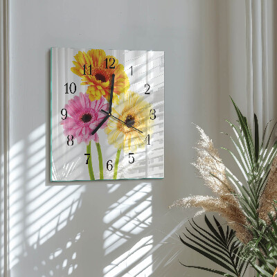 Glas vægur Blomster