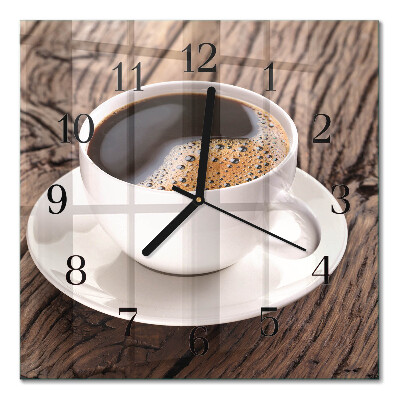 Glas vægur Kaffe