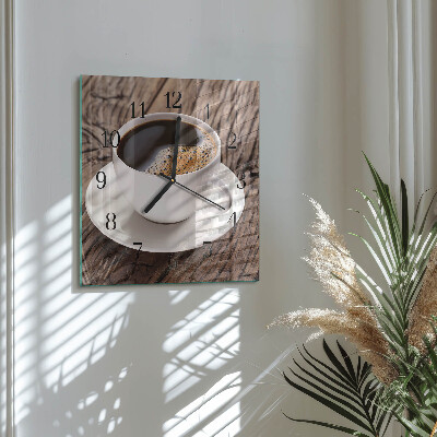 Glas vægur Kaffe