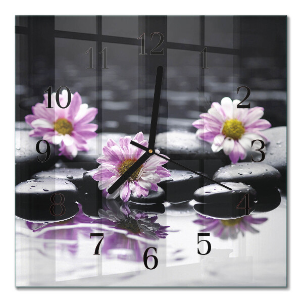 Glas vægur Blomster