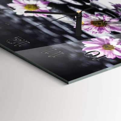 Glas vægur Blomster