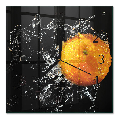 Glas vægur Orange