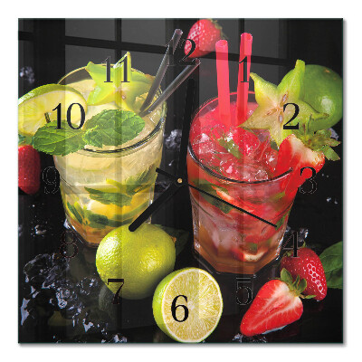 Firkantet glas vægur Cocktail