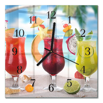 Firkantet glas vægur Cocktail
