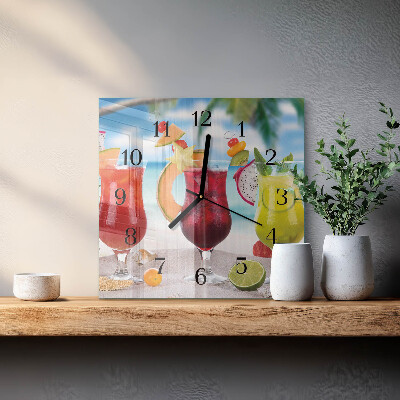 Firkantet glas vægur Cocktail