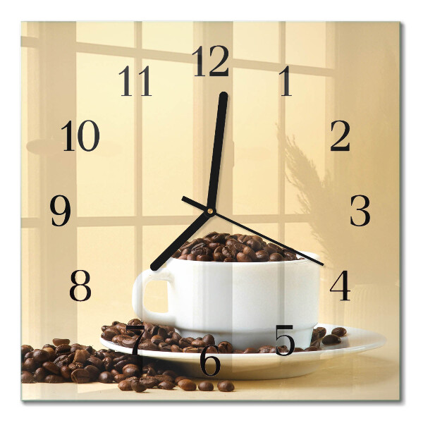 Glas vægur Kaffe