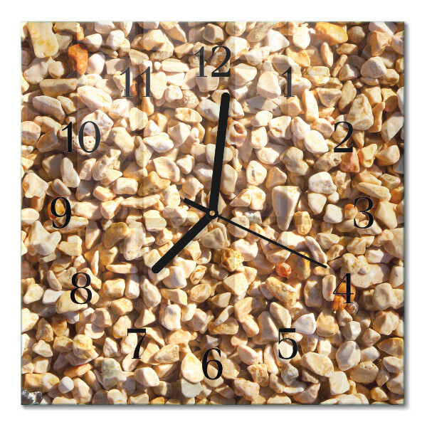 Firkantet glas vægur Grus