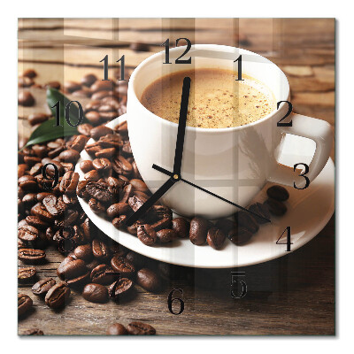 Glas vægur Kaffe