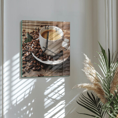 Glas vægur Kaffe