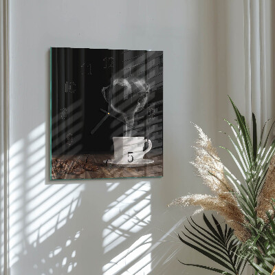 Glas vægur Kaffe