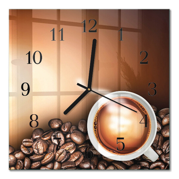 Glas vægur Kaffe