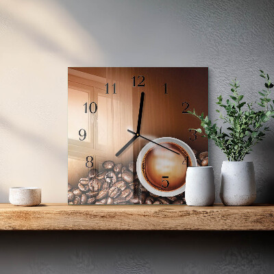 Glas vægur Kaffe