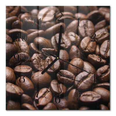 Glas vægur Kaffebønner
