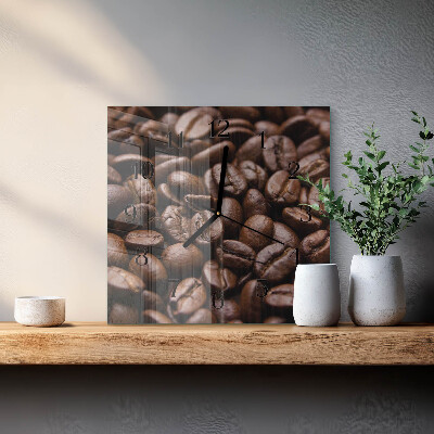 Glas vægur Kaffebønner