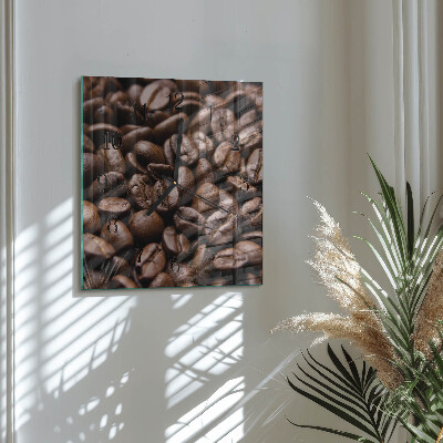 Glas vægur Kaffebønner