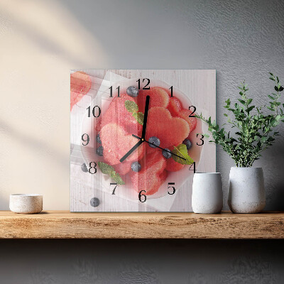 Glas vægur Vandmelonhjerte