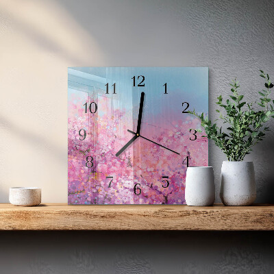 Glas vægur Blomstermønster
