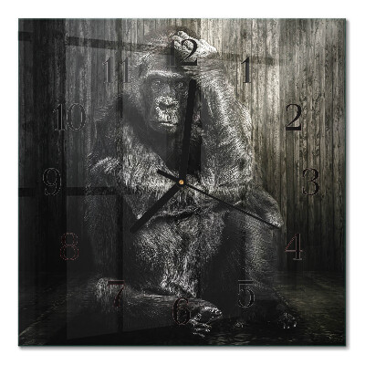 Glas vægur Gorilla