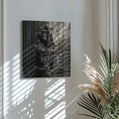 Glas vægur Gorilla