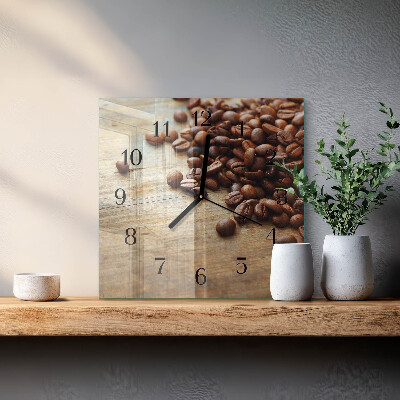 Glas vægur Kaffebønner