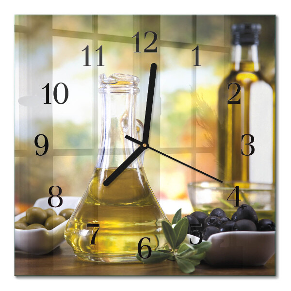 Glas vægur Olivenolie