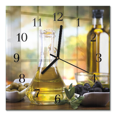 Glas vægur Olivenolie