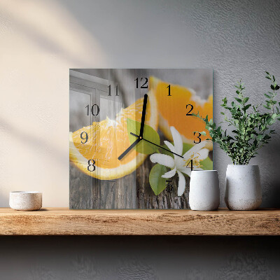 Glas vægur Citrusfrugter