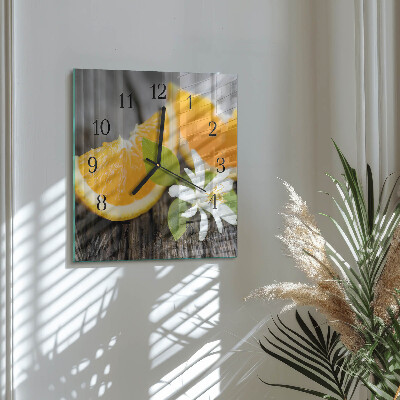 Glas vægur Citrusfrugter
