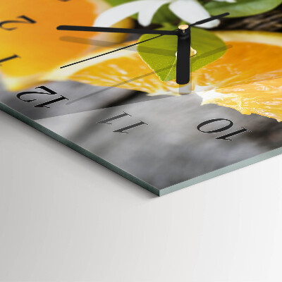Glas vægur Citrusfrugter