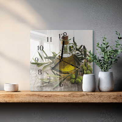 Glas vægur Olivenolie