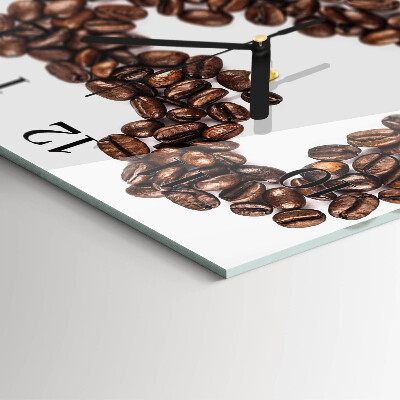 Glas vægur Kaffebønner