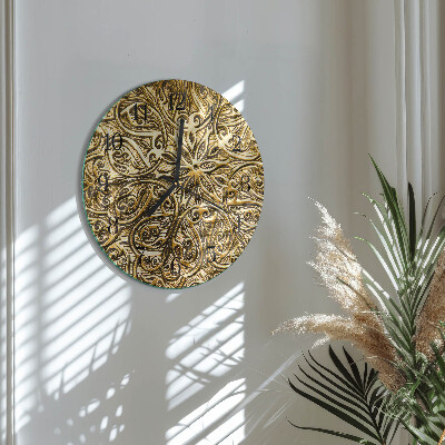 Rundt glas vægur Mosaik