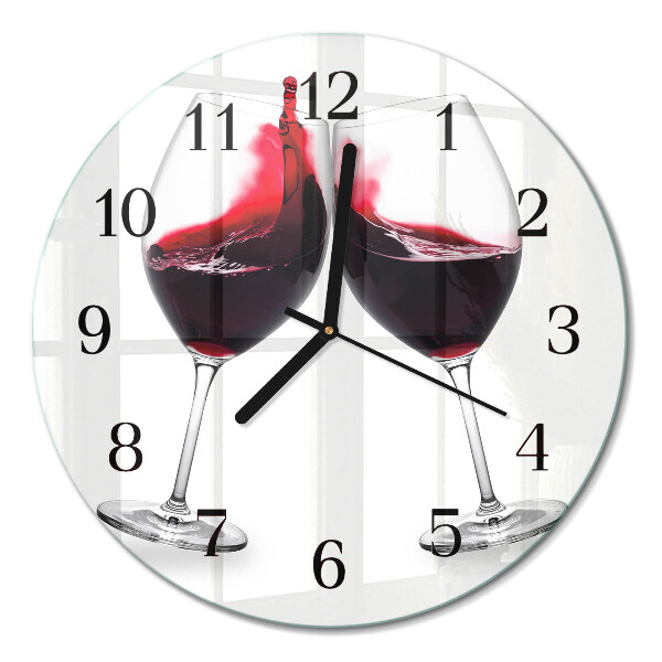 Rundt glas vægur Vin