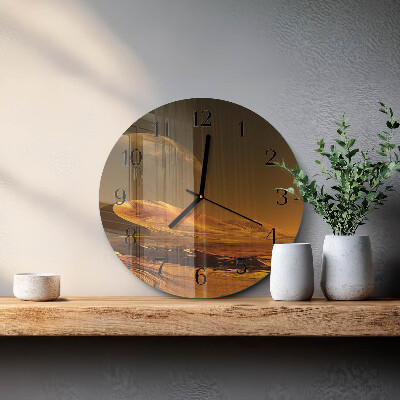 Rundt glas vægur Ørken