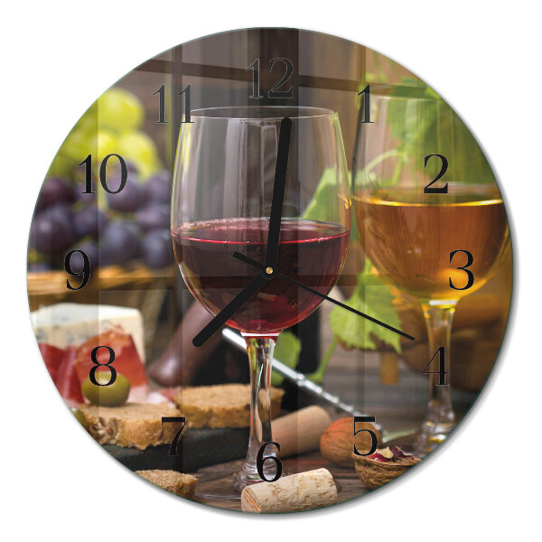 Rundt glas vægur Glas vin
