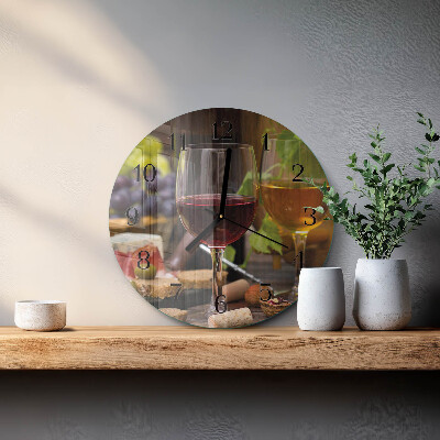 Rundt glas vægur Glas vin