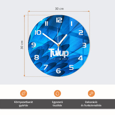 Rundt glas vægur Sten