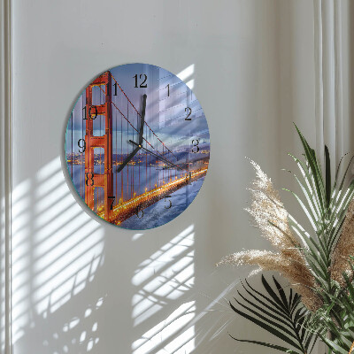 Rundt glas vægur Den Gyldne Port