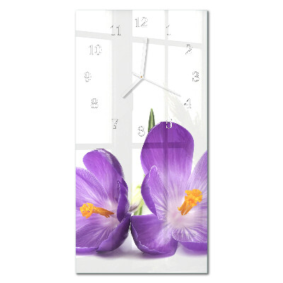 Zegar szklany prostokątny Blomst