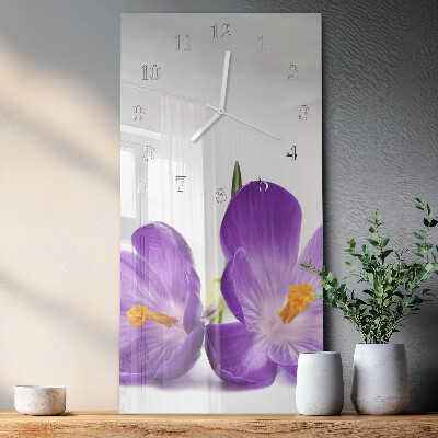 Zegar szklany prostokątny Blomst